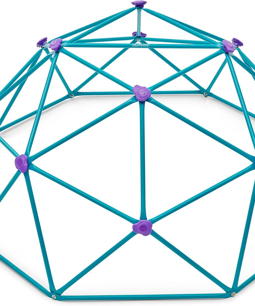 قبة معدنية للتسلق من Plum Deimos، سهلة التجميع في الفناء الخلفي، قبة هندسية للتسلق بسعة وزن 150 كجم، لعبة صالة ألعاب رياضية خارجية مناسبة للأطفال من الأولاد والبنات من سن 3 سنوات فما فوق