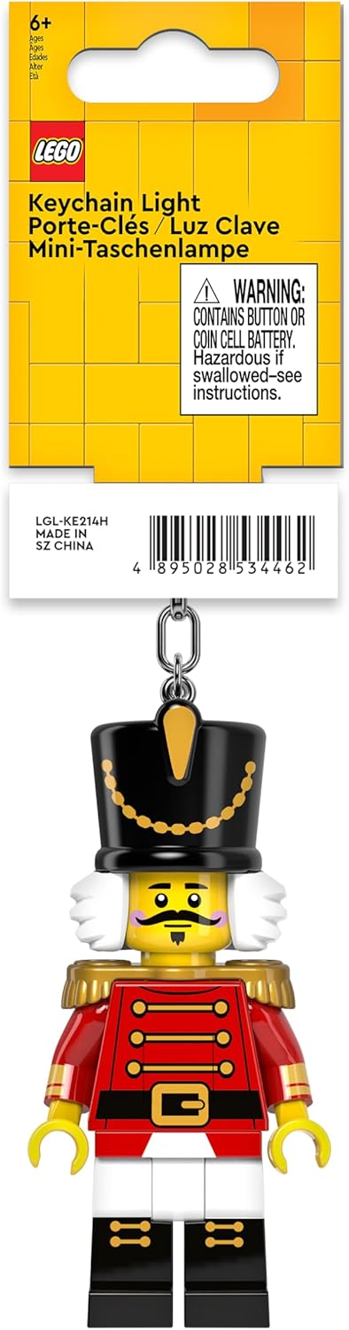 IQ Lego Minifigures Keychain Light - Nutcracker - 3 Inch Tall Figure (KE214H)