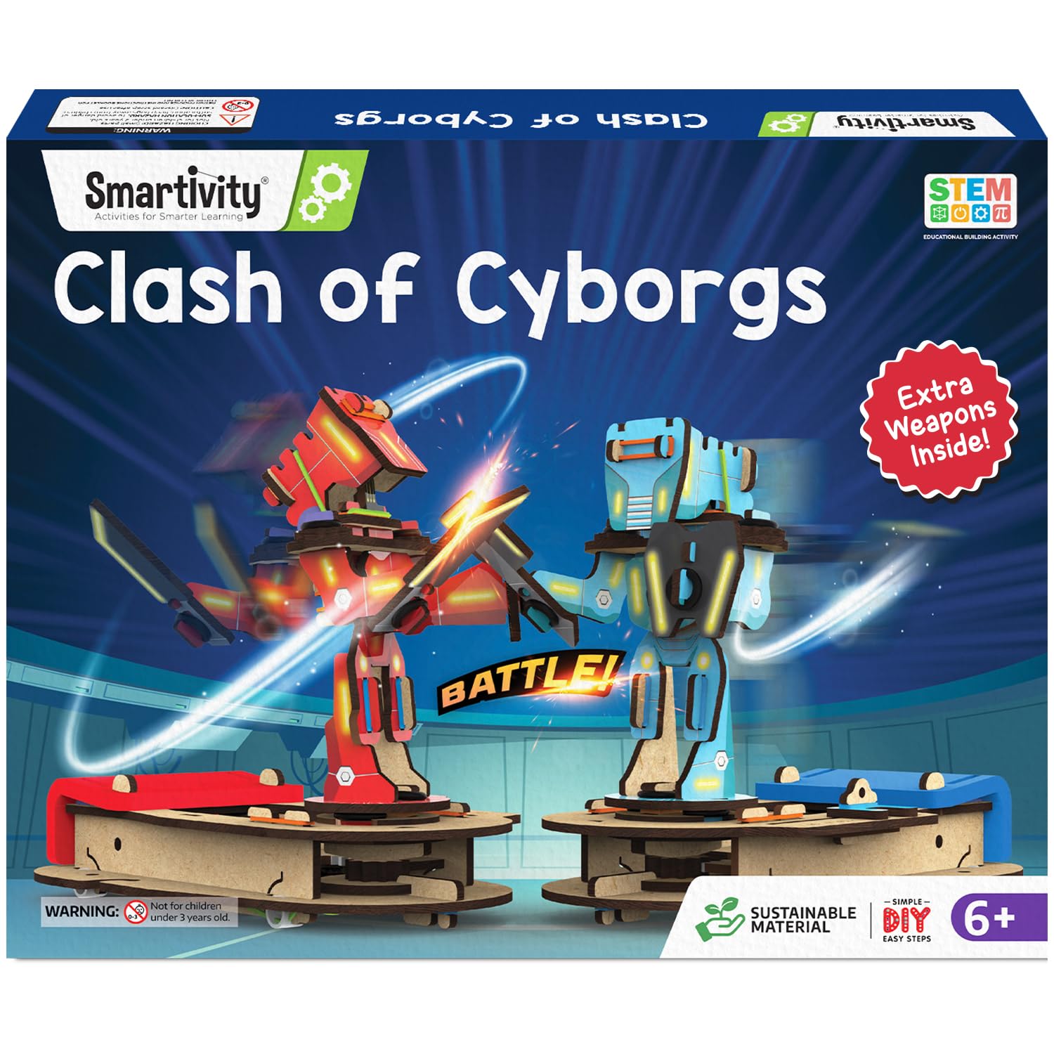 Smartivity STEM DIY Fighting & Battle Game, Multiplayer Educational Arcade Kit for Kids, Hands-On STEM Activity, Gift for Boys and Girls Ages 6-14