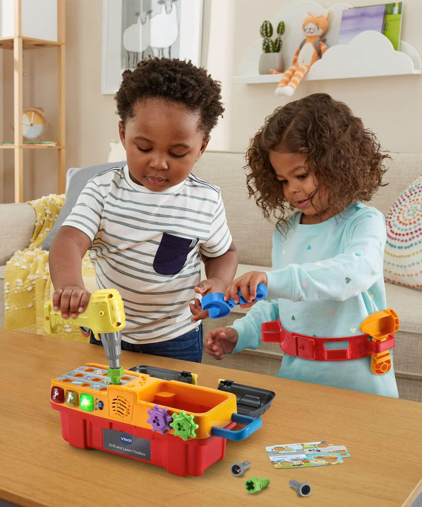 VTech Drill and Learn Toolbox Pro Interactive Learning Tool Set for Toddlers Multicolour 2+