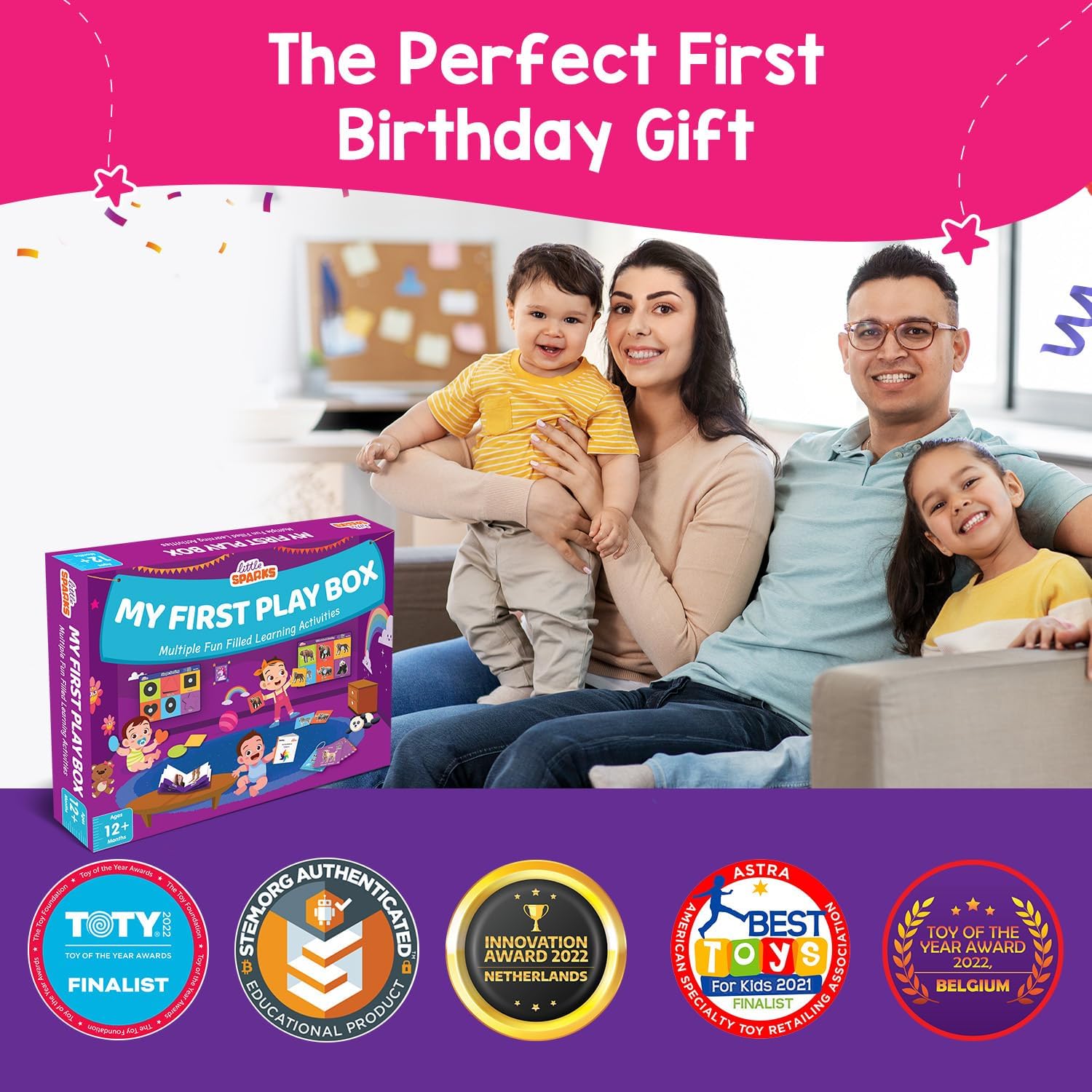Smartivity 5-in-1 Montessori Play Box for 1+ Years – Educational Activities for Toddlers, Brain-Boosting Toy for Motor, Shape, and Matching Skills