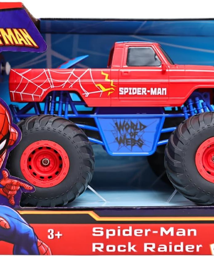Marvel Spider-Man Rock Raider Remote Control Car, Official 2.4 GHz Full Function R/C Vehicle, Rugged Rock Crawler Toy for Kids Ages 3+