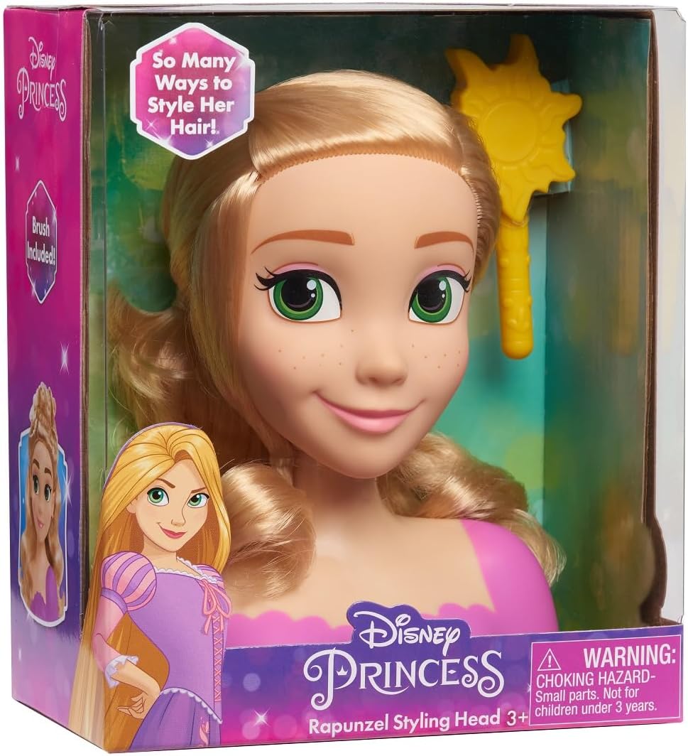 Disney Rapunzel Princess Mini Styling Head, Hair Styling Toy for Kids Ages 6-12, Creative Play and Imaginative Storytelling