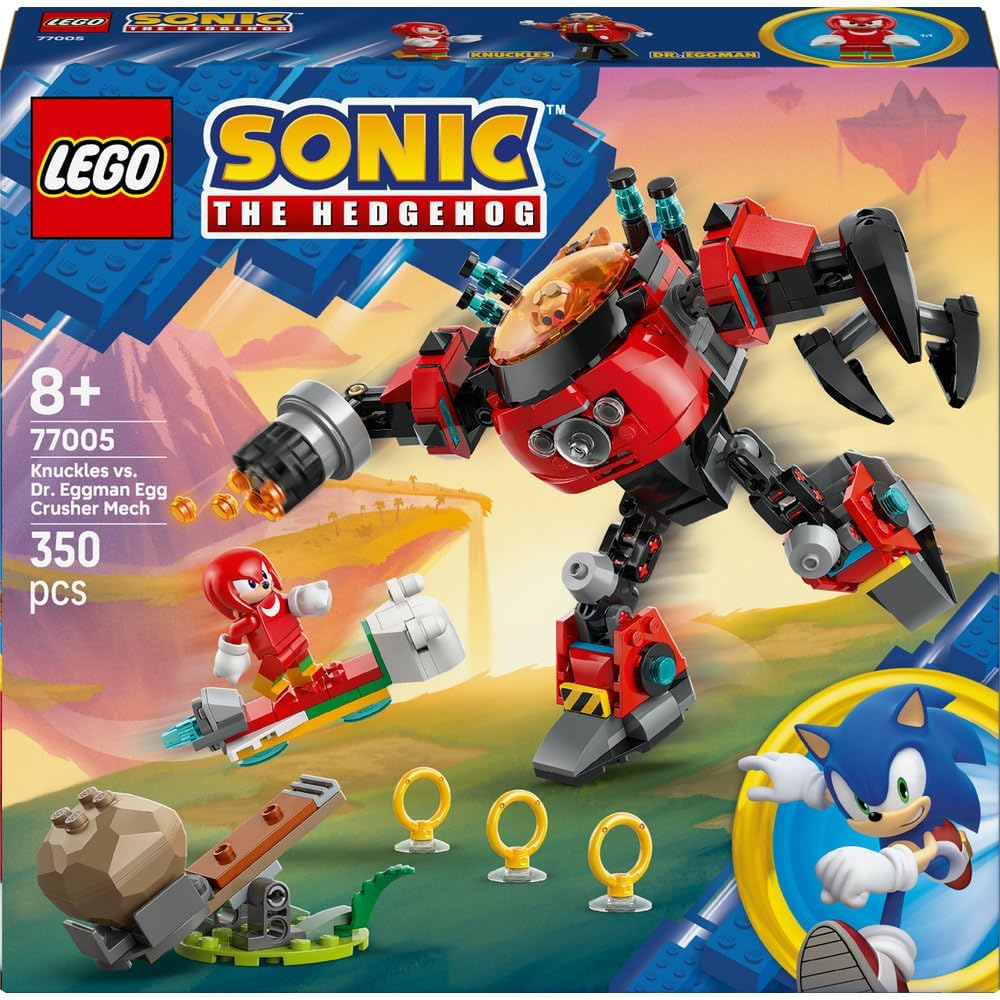LEGO Sonic 77005 Knuckles vs Dr. Eggman Egg Walker Battle Set for Kids 8+