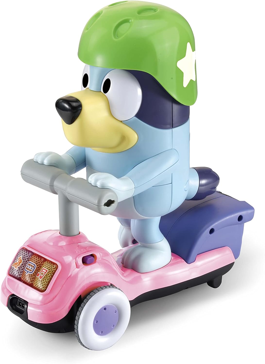 VTech Bluey Scooter Time Bluey, Interactive Toddler Toy with Music, Sounds and Phrases from the TV Show, Educational Play, Motor Skill Development, Dance and Copycat Games, Ideal Gift for Kids Ages 3-5 Plus, Blue