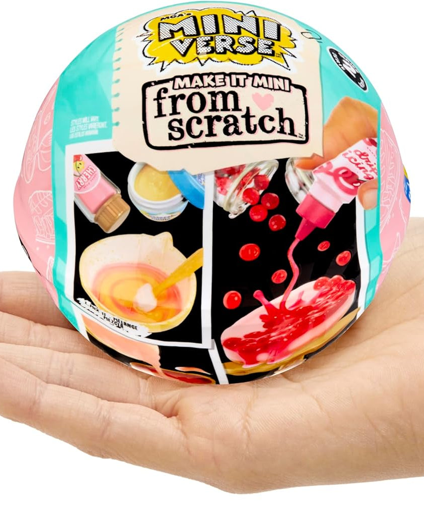 MGA’s Miniverse Make It Mini From Scratch Series 2, DIY Resin Baking Collectibles with Ingredients, Recipe Card, Accessories & Display, Cakes, Pasta, Bread, Cheesecake – 12 Styles- 546849
