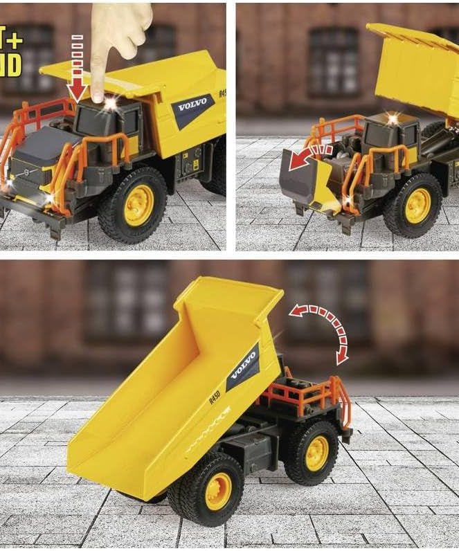 Majorette 213723000 Police Grand Series ConstructionVolvo Hauler Rigid R45D Die-Cast, One Size