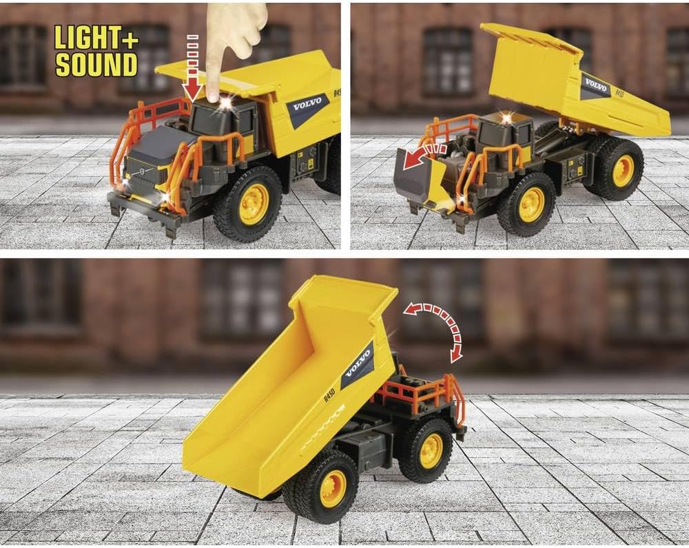Majorette 213723000 Police Grand Series ConstructionVolvo Hauler Rigid R45D Die-Cast, One Size