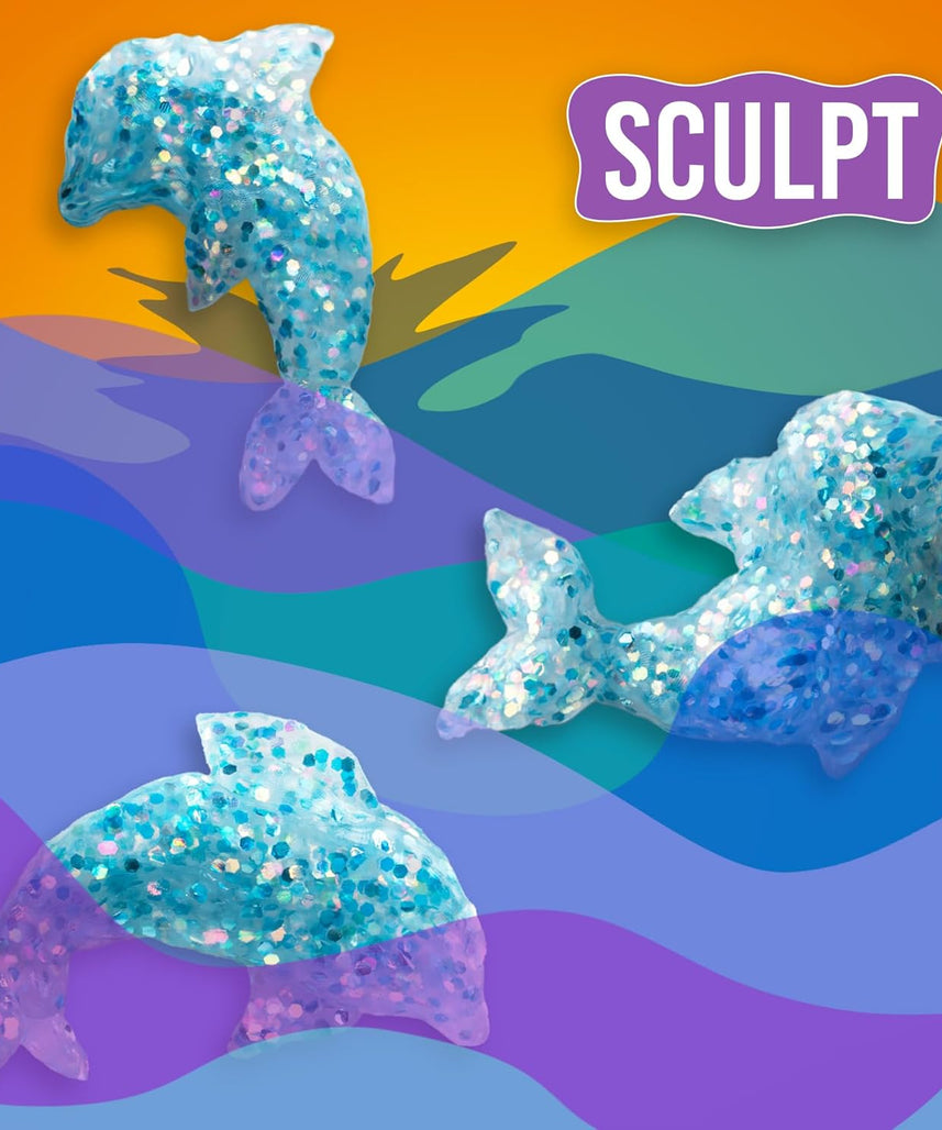 معجون التفكير لرقصة الدلافين من كريزي آرون، علبة 4 بوصات مع 90 جرامًا من معجون اللعب الحسي غير السام الذي لا يجف أبدًا، لعبة فيدجيت إبداعية ناعمة الملمس للأولاد والبنات من سن 3 سنوات فما فوق