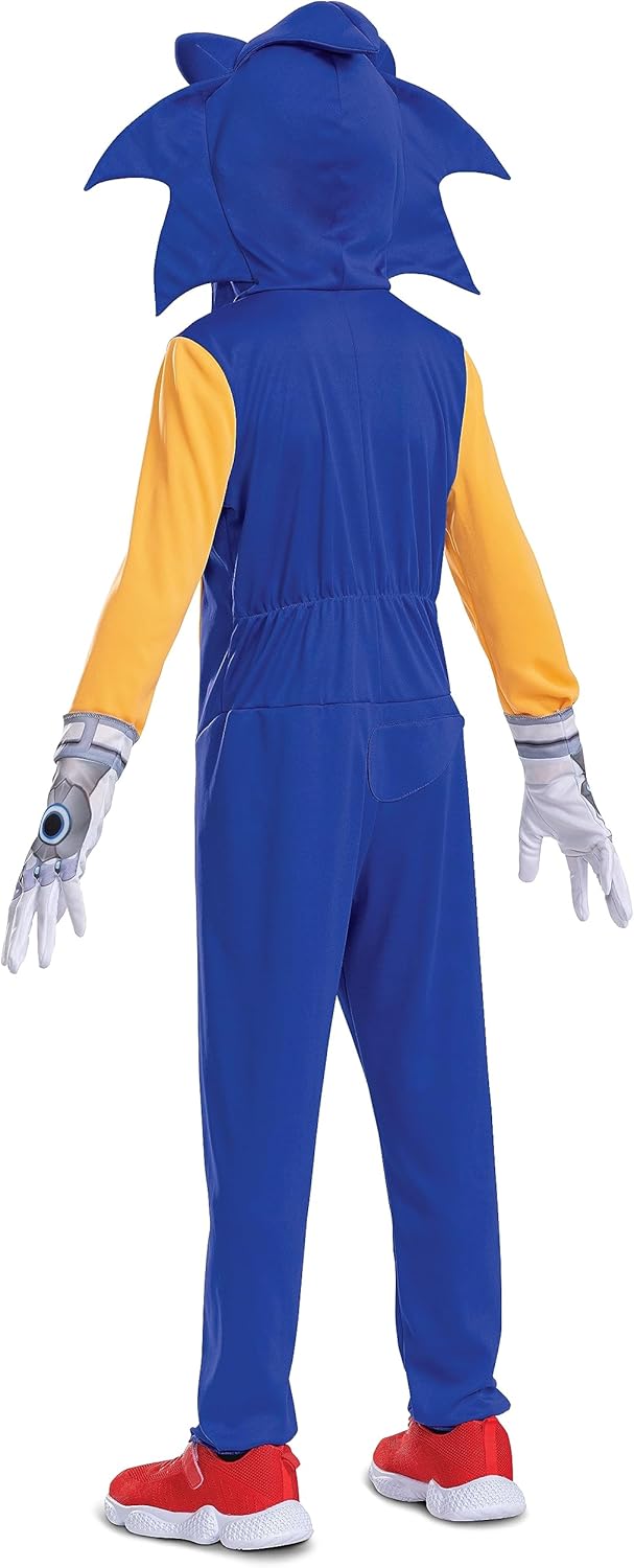 Disguise Sonic Costume for Kids, Official Sonic Prime Costume and Headpiece, Size (4-6)