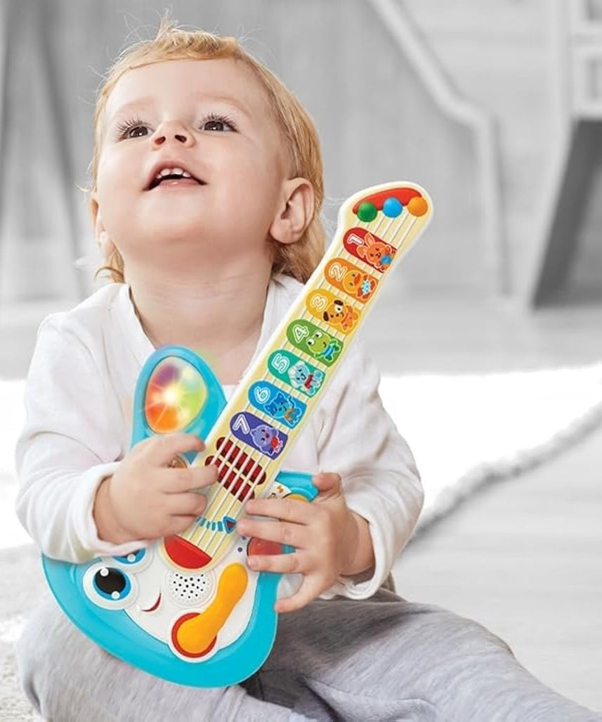 Winfun Baby Maestro Touch Guitar, Light-Up Musical Toy with Animal Sounds & Jam Mode, 3 Play Modes with Lights, Sounds & Whammy Bar, Educational Light-Up Music Toy, For Toddlers - 12 Months +