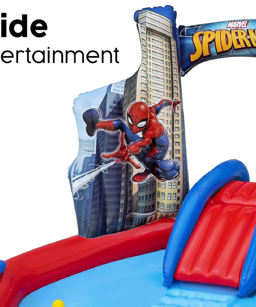 Bestway Spider-Man Splash Pad - Outdoor Kids Paddling Pool Sprinkler - Water Play Mat for Children Aged 2+
