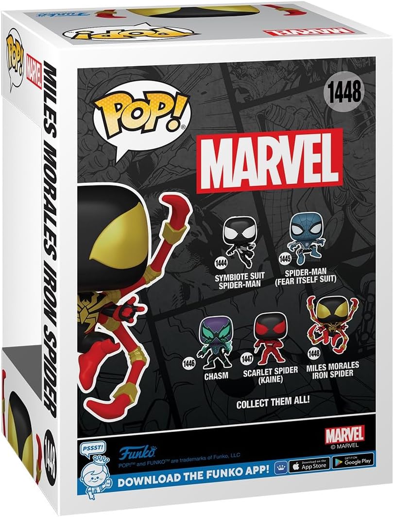 Funko Pop! Marvel: SP Comics - Miles Morales Iron Spider IS - 1/6 Odds for Rare Chase Variant - Marvel Comics - Collectable Vinyl Figure - Gift Idea - Official Merchandise - Toys for Kids & Adults