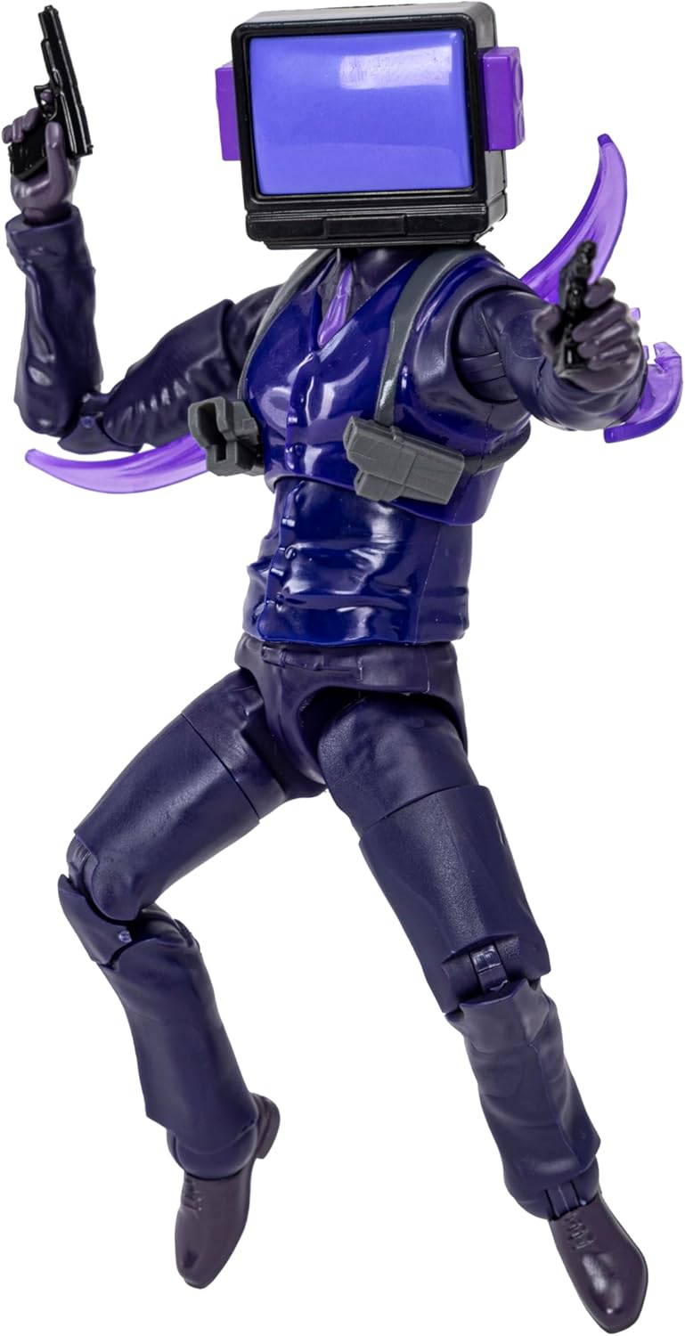 Skibidi Toilet Deluxe Figure Series 2 Dark TV Man, Official 6 Inch Collectible Action Figure with 22 Moving Parts for Kids 13+