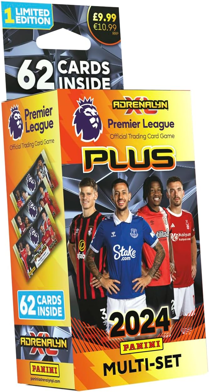 Panini 2024 Premier League Adrenalyn XL Plus Trading Cards - Collectible Card Set - 10 Packets with 1 Limited Edition Card