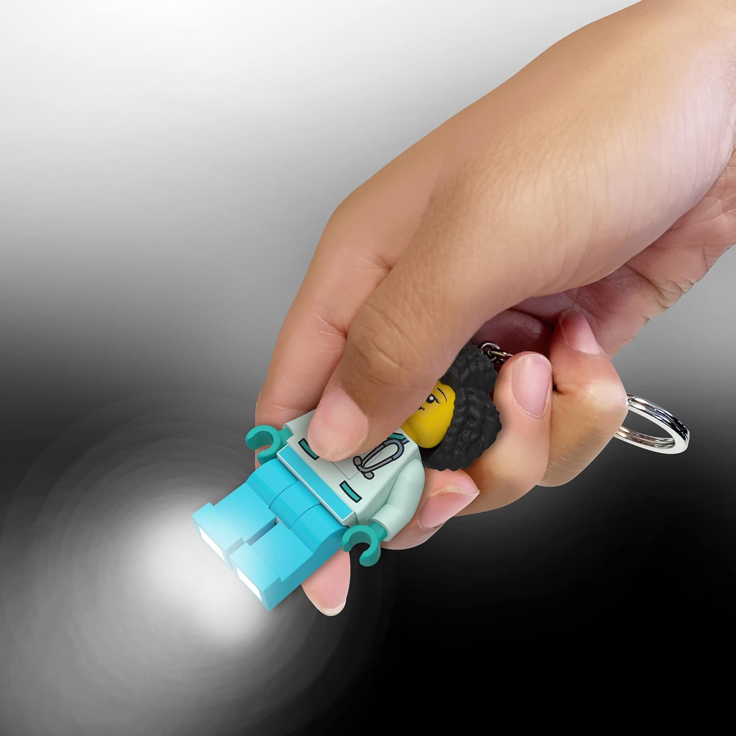 Lego IQ Minifigures Keychain Light Medical Profes_Dr. Flieber