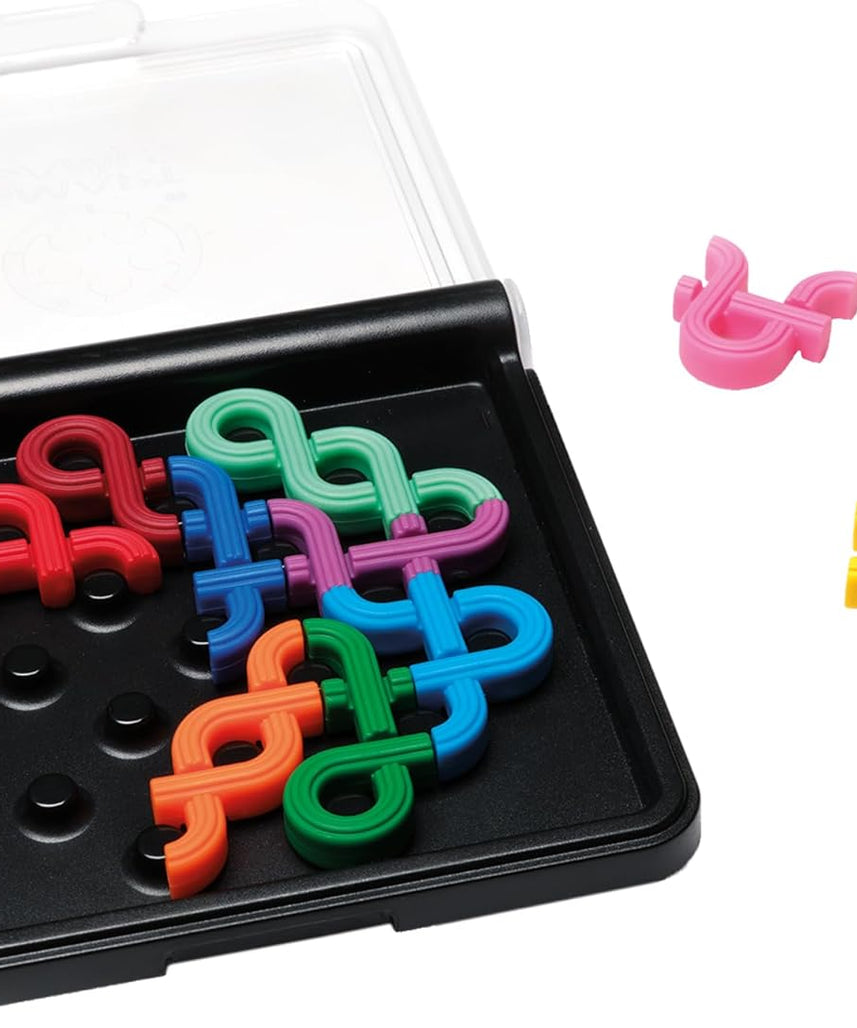 SmartGames IQ Noodles Pocket Brain Teaser Puzzle Game with 120 Challenges Travel-Friendly Educational Toy for Kids and Adults Ages 7 and Up