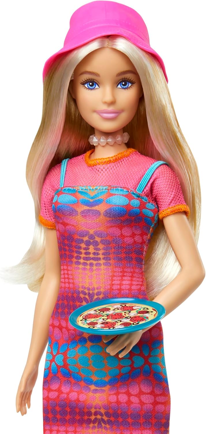 Barbie Pink Passport Italy Adventures Doll Set with Blonde Doll, Clothes, Summer Accessories and Food Pieces for Kids Ages 3 and Up