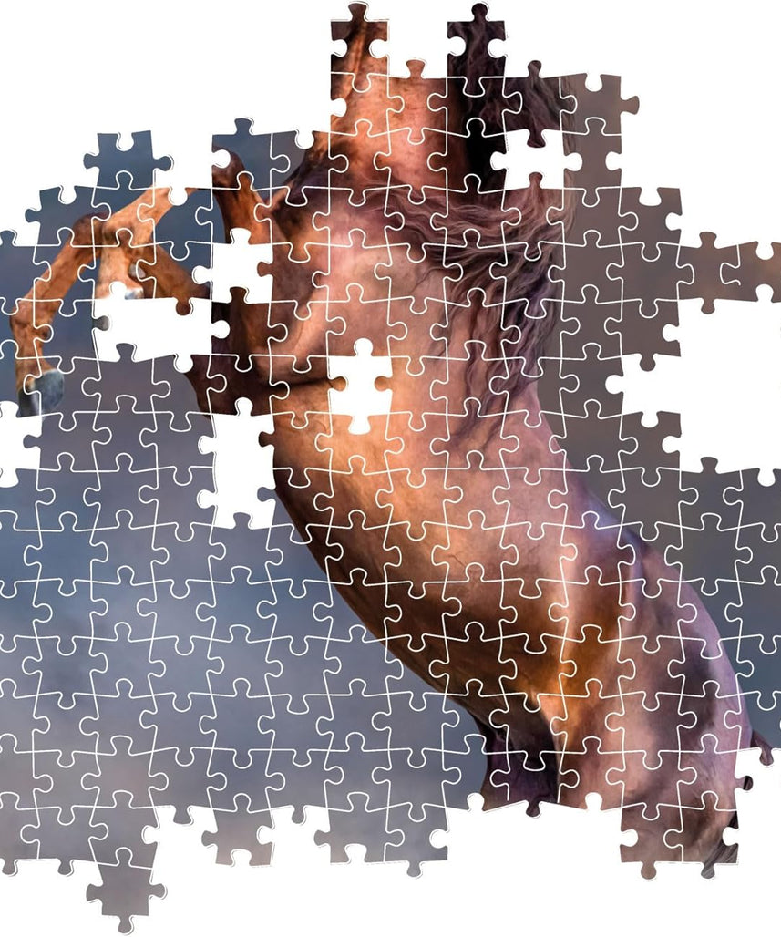 Clementoni 35521 Collection - Wild Red Stallion - 500 Pieces - Vertical Jigsaw Puzzle, Fun for Adults, Made in Italy, Multi-Colour