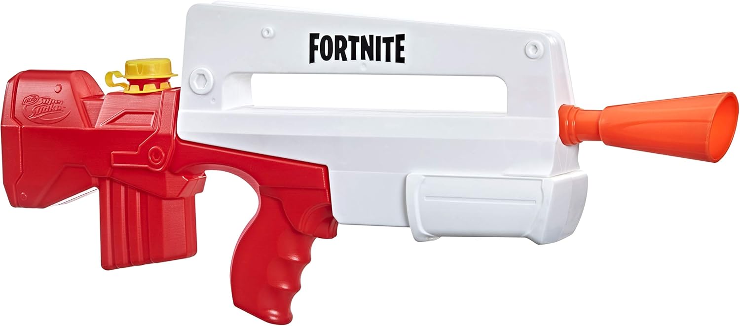 Nerf Super Soaker Fortnite Burst AR Water Blaster, Pump-Action Soakage, Fortnite-Inspired Design, Outdoor Summer Toy, Multicolour