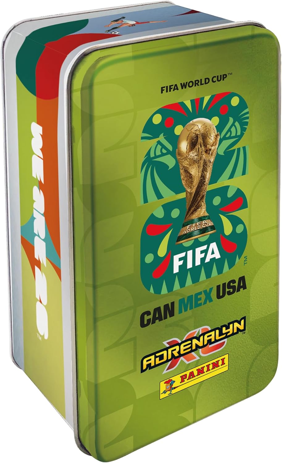 Panini FIFA World Cup 2026 Adrenalyn XL Classic Tin Trading Cards, 8 Packs with Limited Edition Cards and Golden Baller, Official Football Collectible Card Game Set for Kids and Collectors Age 6+