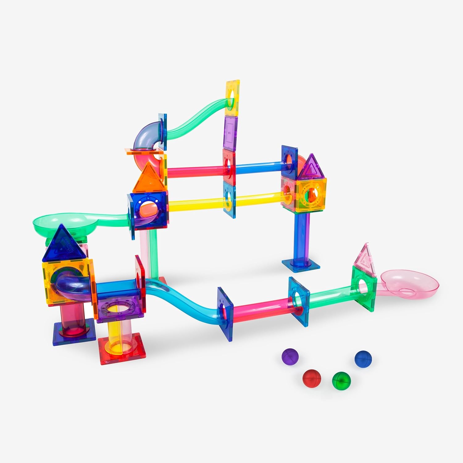 PicassoTiles Magnetic Marble Run 71pc