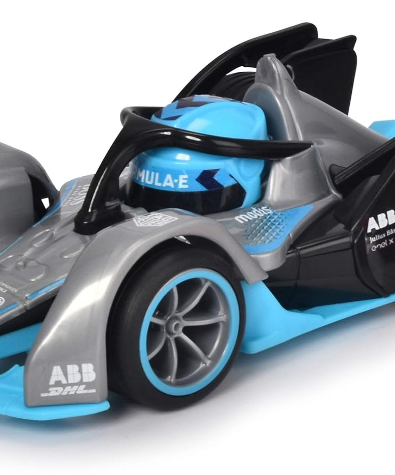 Dickie Toys Formula E Pullstring Racer 14cm, Pull Line Racing Car Toy, Formula E Series, Random Model Assortment, Interactive Racing Toy for Kids Ages 3+