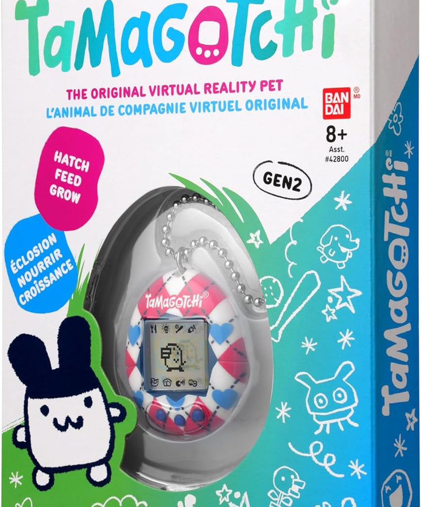 BANDAI Tamagotchi Argyle Heart Virtual Pet 42981 Electronic Toy Ideal for Ages 6+ Zoom into Paradise to Surround Your Electronic Pet