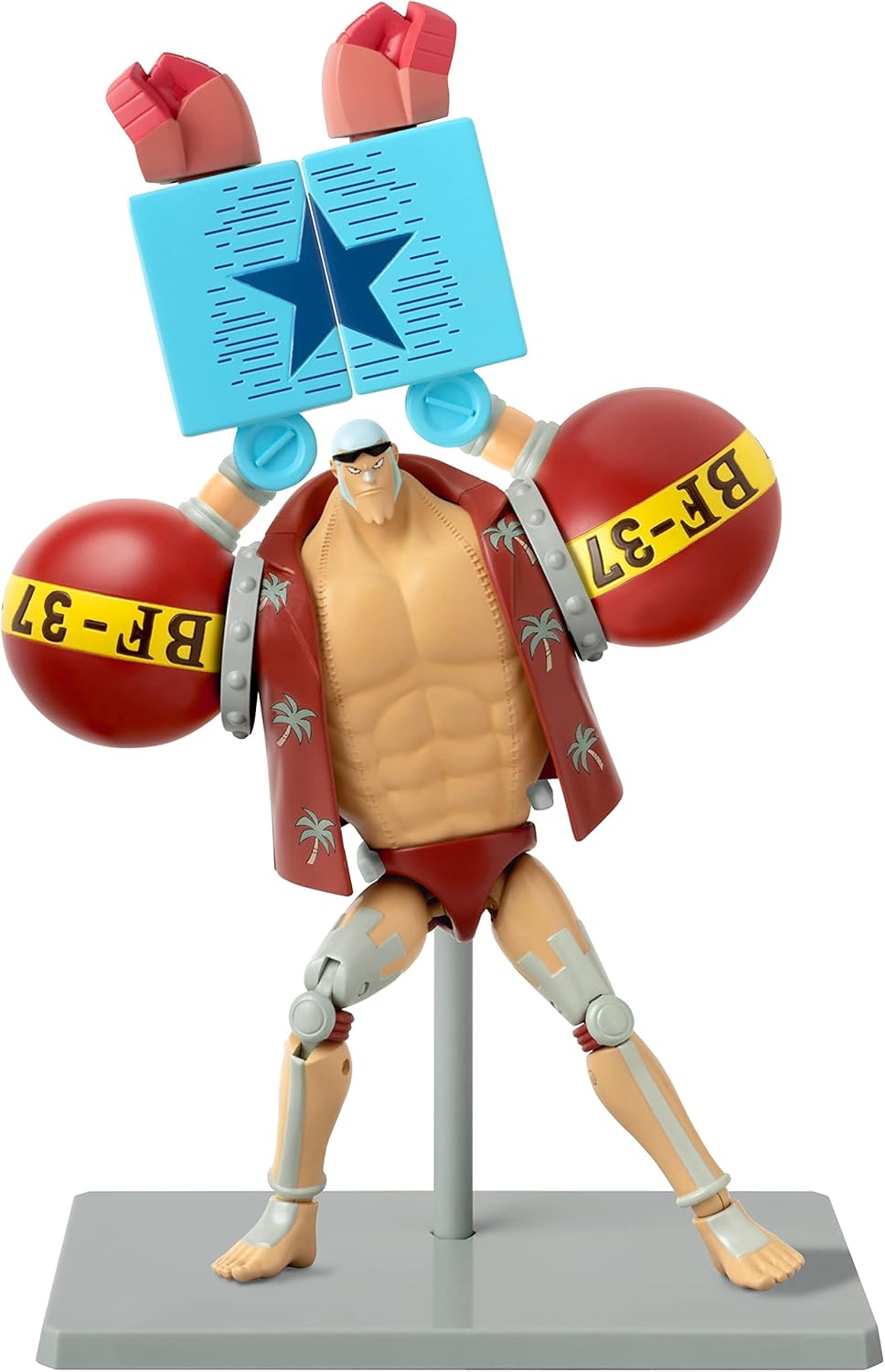 BANDAI Anime Heroes One Piece Franky 6.5 Inch Action Figure Shipwright Cyborg Straw Hat Pirates Collectible Toy