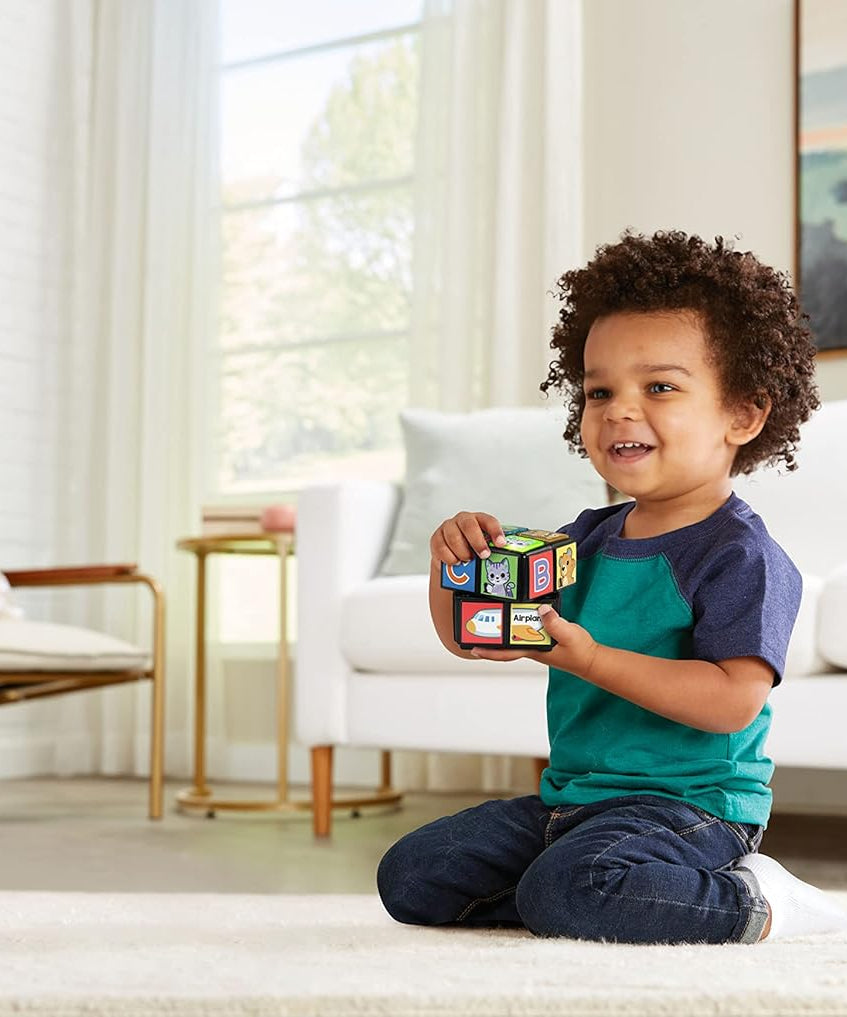 VTech Baby Twist & Teach Animal Cube Interactive Sensory Toy with Music Lights Colours Educational Learning Toy for Toddlers 18-36 Months Boys and Girls Includes Cube and Quick Start Guide Multicolor