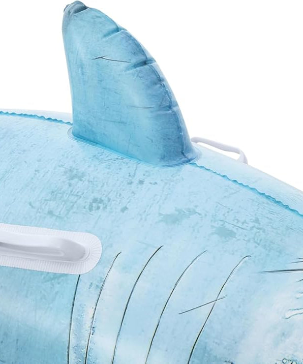 Bestway Realistic Shark Rider 183X102 Inflatable Water Float Ride on, Multicolor