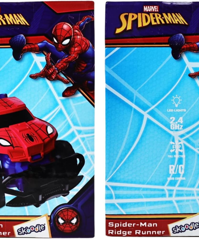 Marvel Spider-Man Ridge Runner R/C Remote Control Car, 2.4 GHz Full Function Toy for Ages 3+
