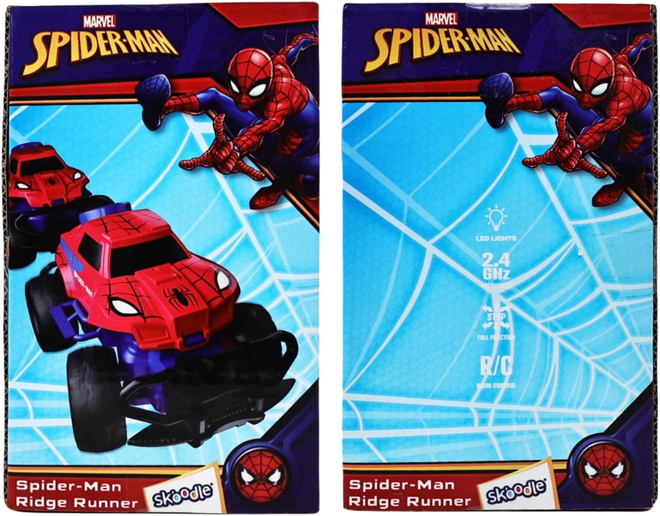 Marvel Spider-Man Ridge Runner R/C Remote Control Car, 2.4 GHz Full Function Toy for Ages 3+