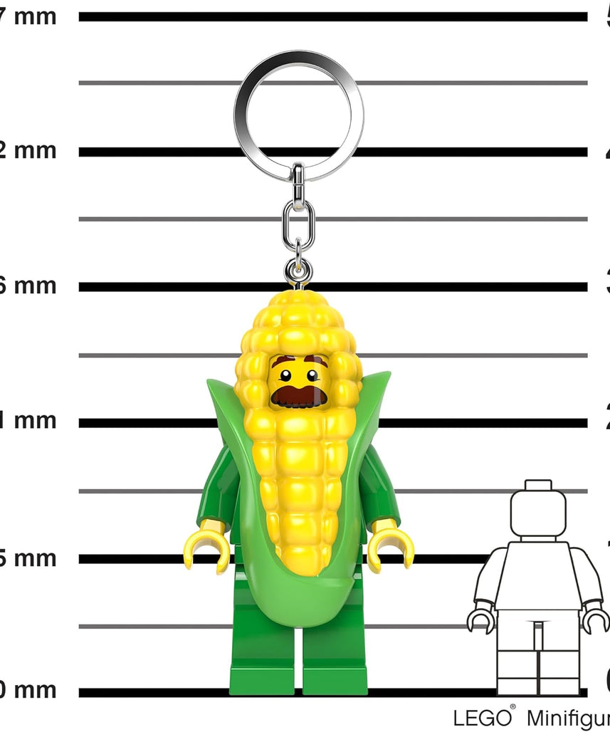 Lego Minifigures - Large 3 Inch Tall Figure Keychain Light - Corn Cob Guy (KE242H)