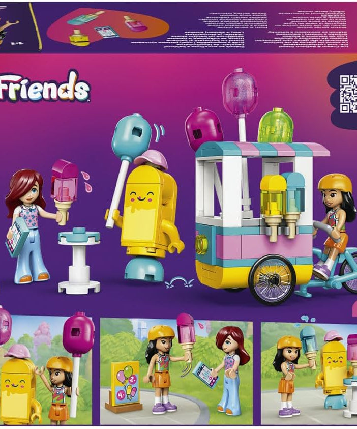 LEGO Friends Ice Cream & Balloon Stand - Toy Shop w/a Bike, 2 Mini Dolls, Play Food Accessories & Ice Pop Mascot - Birthday Gift for 6+ Year Old Girls - 42692