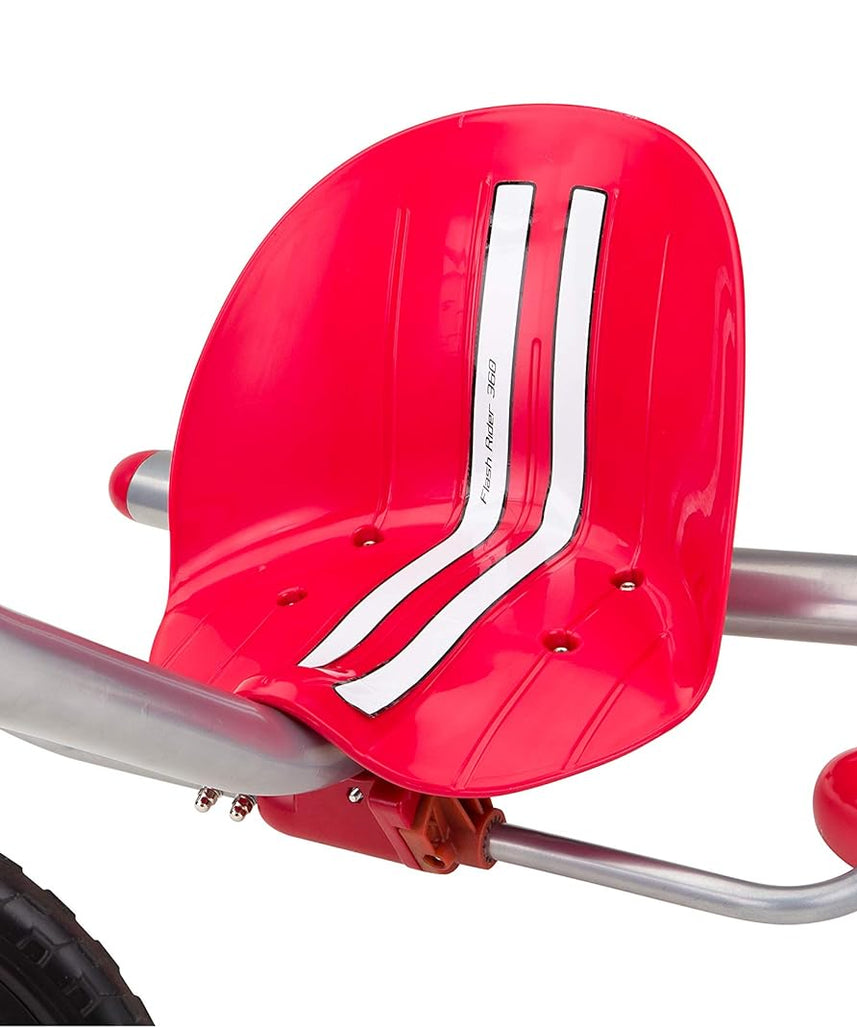 دراجة Razor FlashRider ثلاثية العجلات 360 للأطفال من سن 6 سنوات فما فوق، مزودة بعجلات خلفية مائلة مزدوجة، ومقود على طراز MX، وذراع شرارة مع خرطوشة قابلة للاستبدال