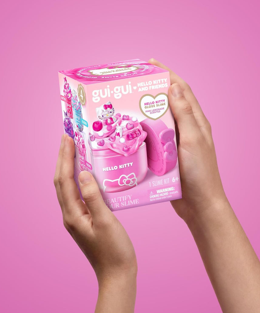 Gui Gui Slime Hello Kitty and Friends Hello Kitty Edition, Gloss Slime with Pink Lemonade Scent, Collectible Surprise Toy for Kids, Ages 6+