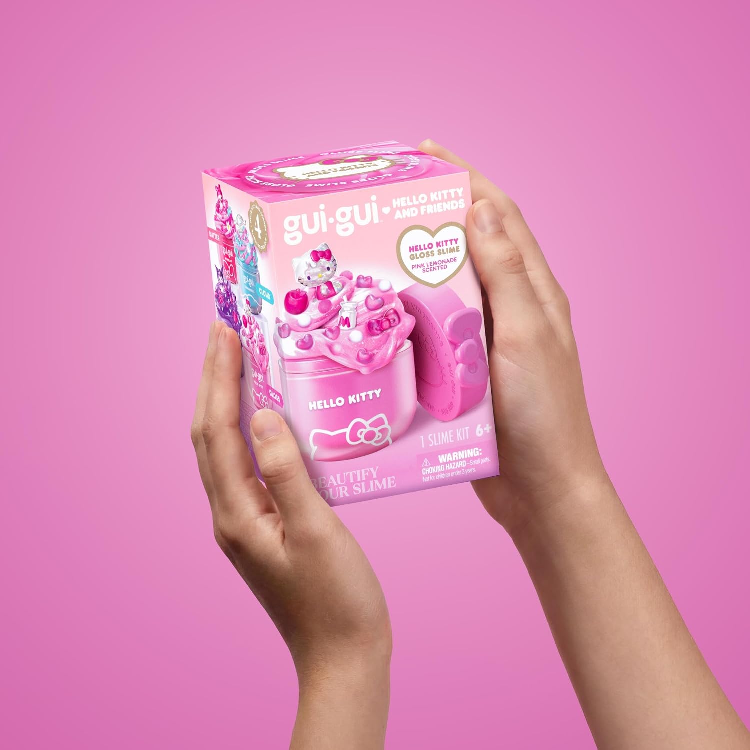 Gui Gui Slime Hello Kitty and Friends Hello Kitty Edition, Gloss Slime with Pink Lemonade Scent, Collectible Surprise Toy for Kids, Ages 6+