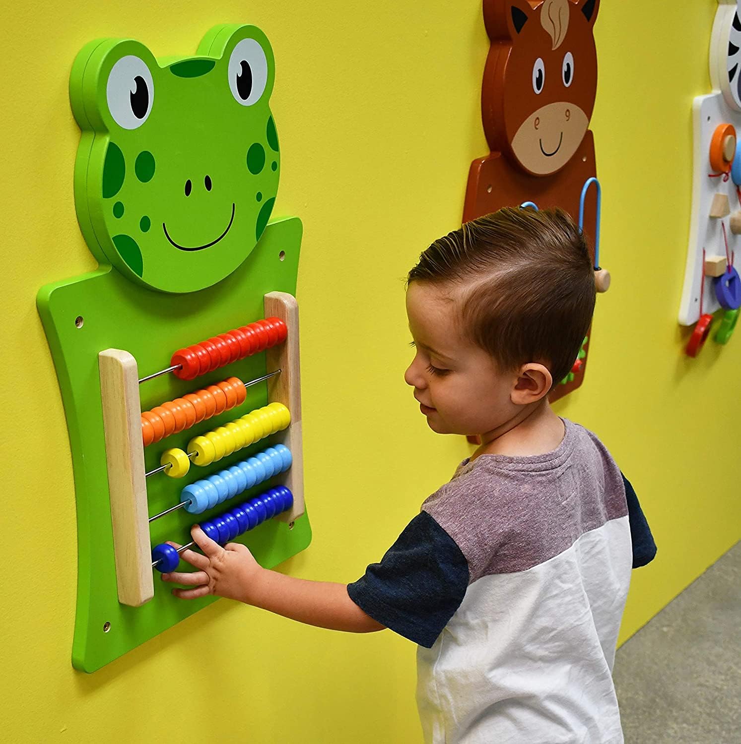 لوحة أنشطة فيجا أباكوس، لعبة حائط خشبية من مونتيسوري، أداة لتعلم الرياضيات والعد في المراحل المبكرة، تُنمّي المهارات الإدراكية والحركية الدقيقة، لعبة تعليمية صديقة للبيئة، للأولاد والبنات من عمر 18 شهرًا فما فوق