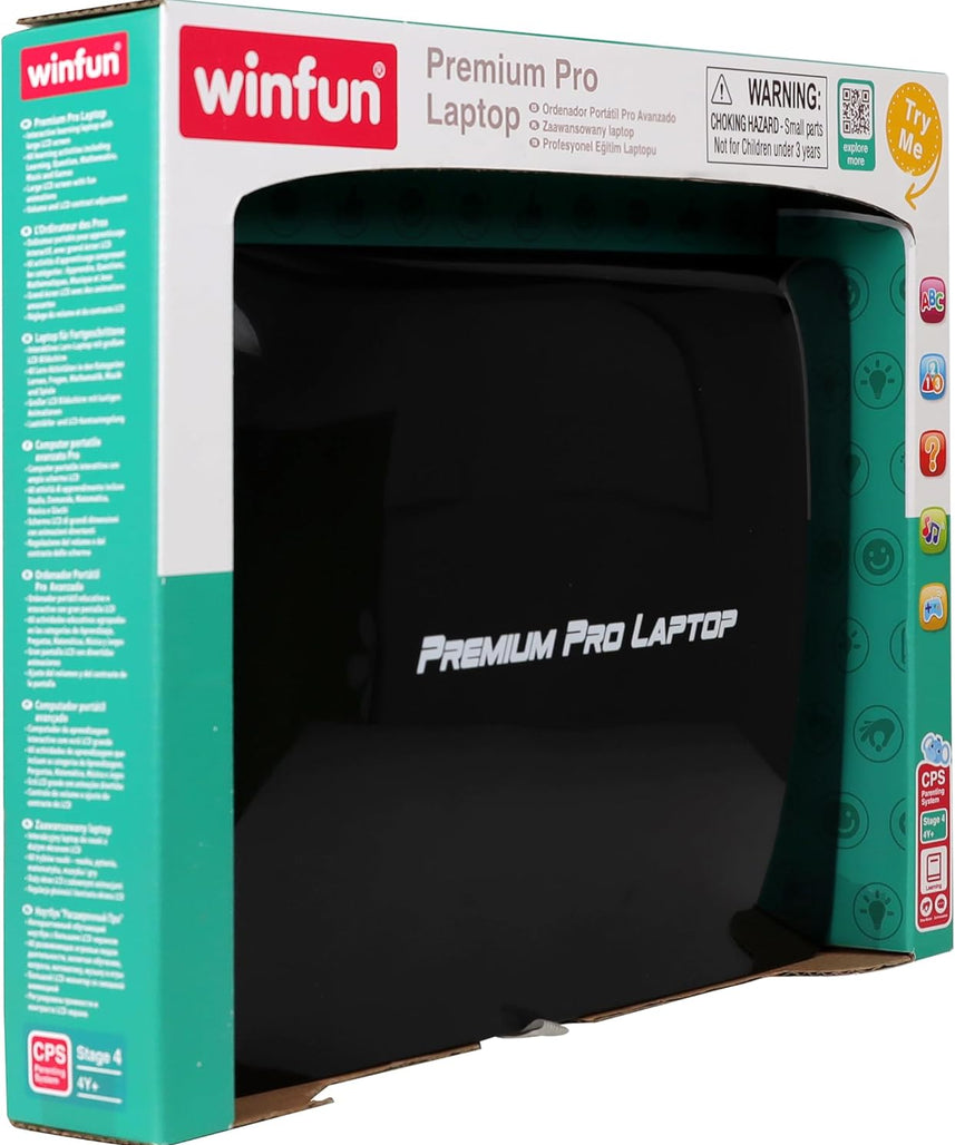 Winfun Premium Pro Laptop Educational Toy for Kids 3+ Years Interactive Learning Laptop with 60 Activities Teaching Letters Numbers Math Music & Games