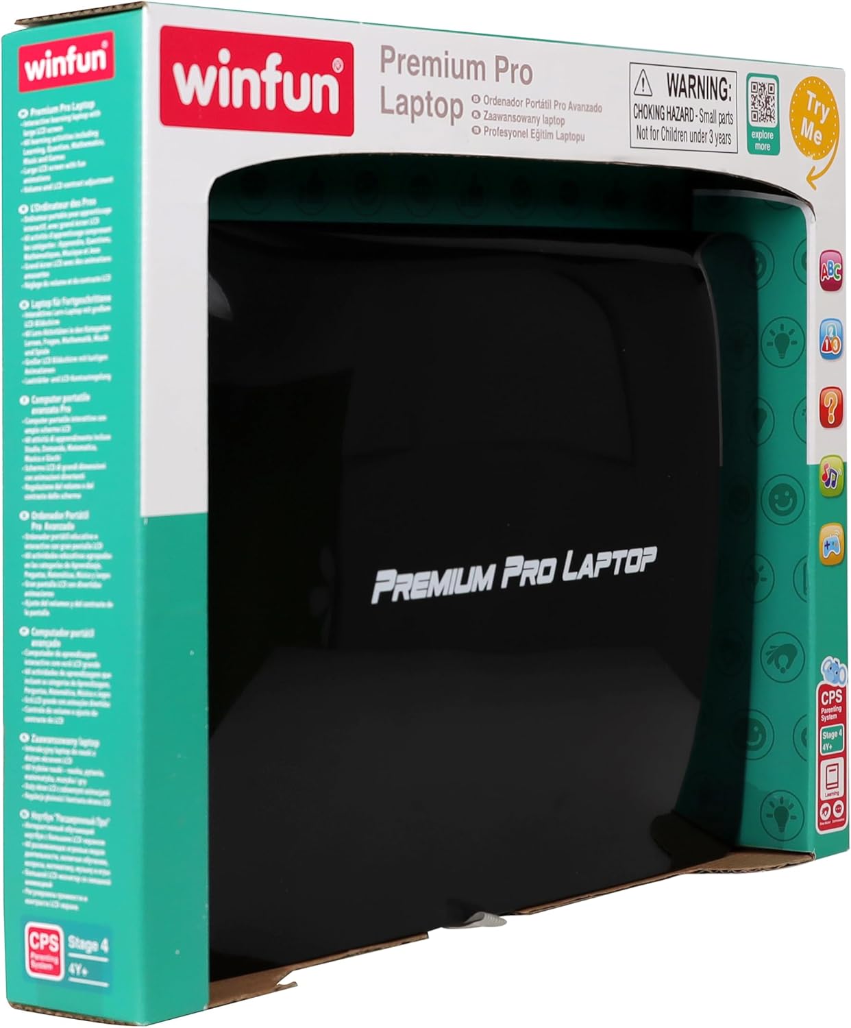 Winfun Premium Pro Laptop Educational Toy for Kids 3+ Years Interactive Learning Laptop with 60 Activities Teaching Letters Numbers Math Music & Games