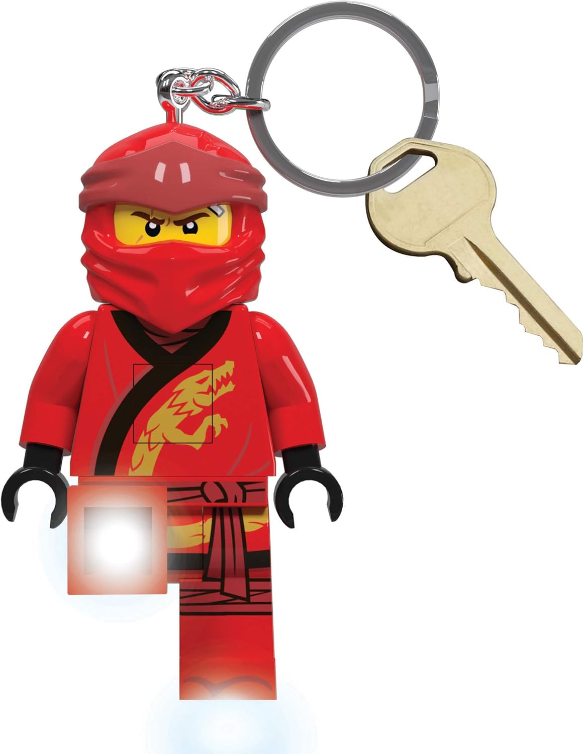 Lego IQ Ninjago Light Legacy Kai Keychain, 7.6 cm Tall