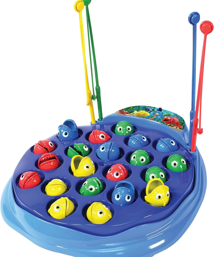 The Fishing Game, Bright Colourful Rotating Fish Pond, Hand-Eye Coordination Game for Kids 3+ Years