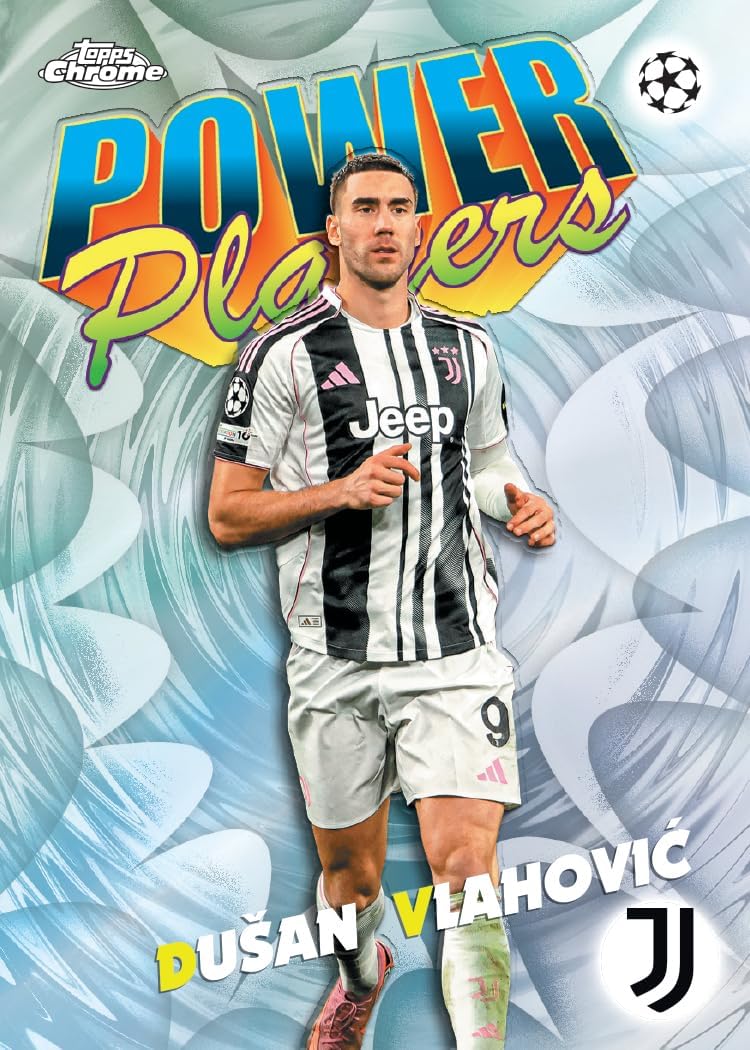 Topps Chrome UEFA Club Competitions 2025/26 Value Box Football Trading Cards | 7 Packs, Exclusive Raywave Parallels, Rookie Cards & Autograph Chase Cards