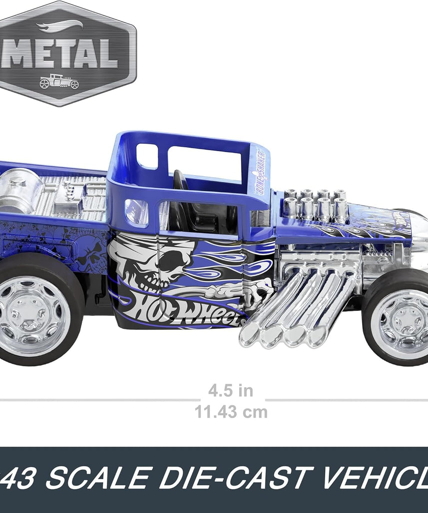 Hot Wheels Pull-Back Speeders 1:43 Scale Toy Car, Pull Back and Release for Instant Racing Fun