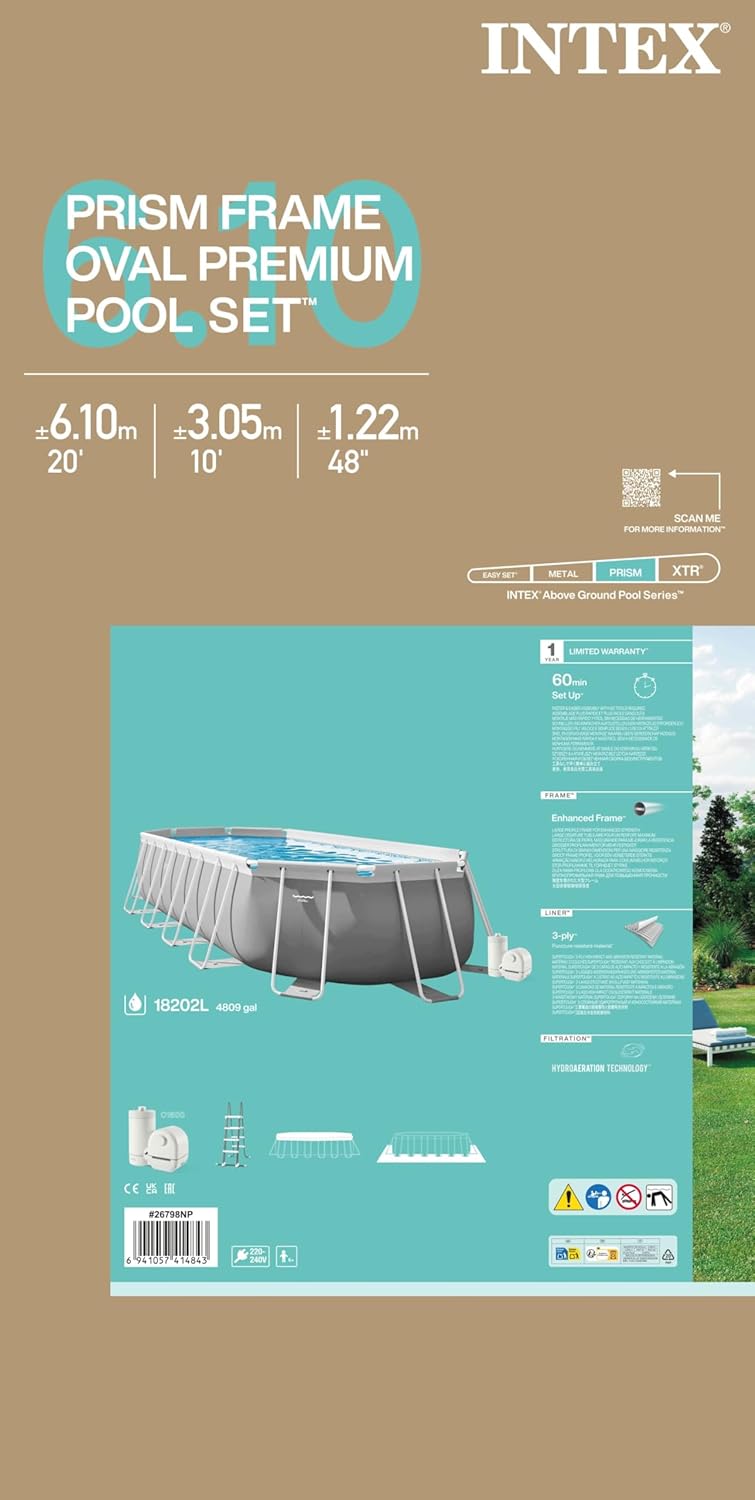 PRISM FRAME OVAL POOL(610x305x122)