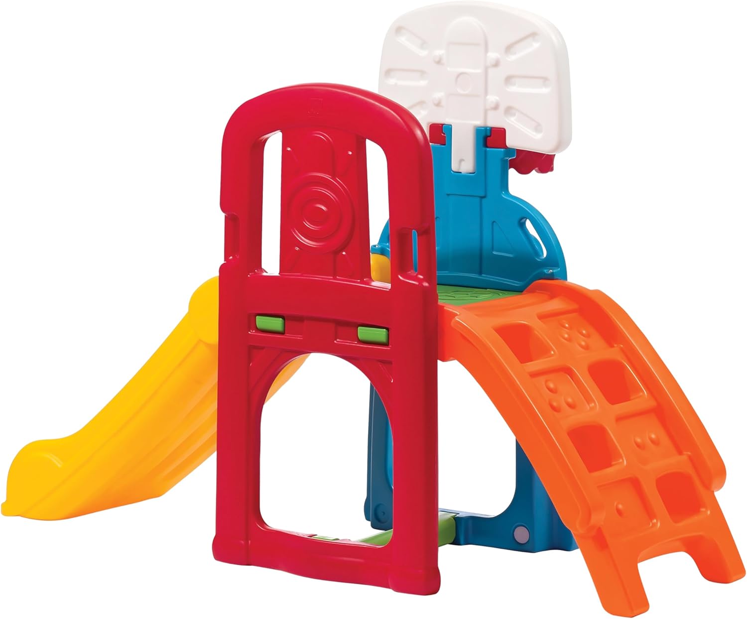 Step2 Game Time Sports Climber, Outdoor Playset with Slide Basketball Hoop and Soccer Goal, Active Fun Toy for Kids Boys and Girls Age 2 to 6, Durable Plastic Multicolor Backyard Activity Center