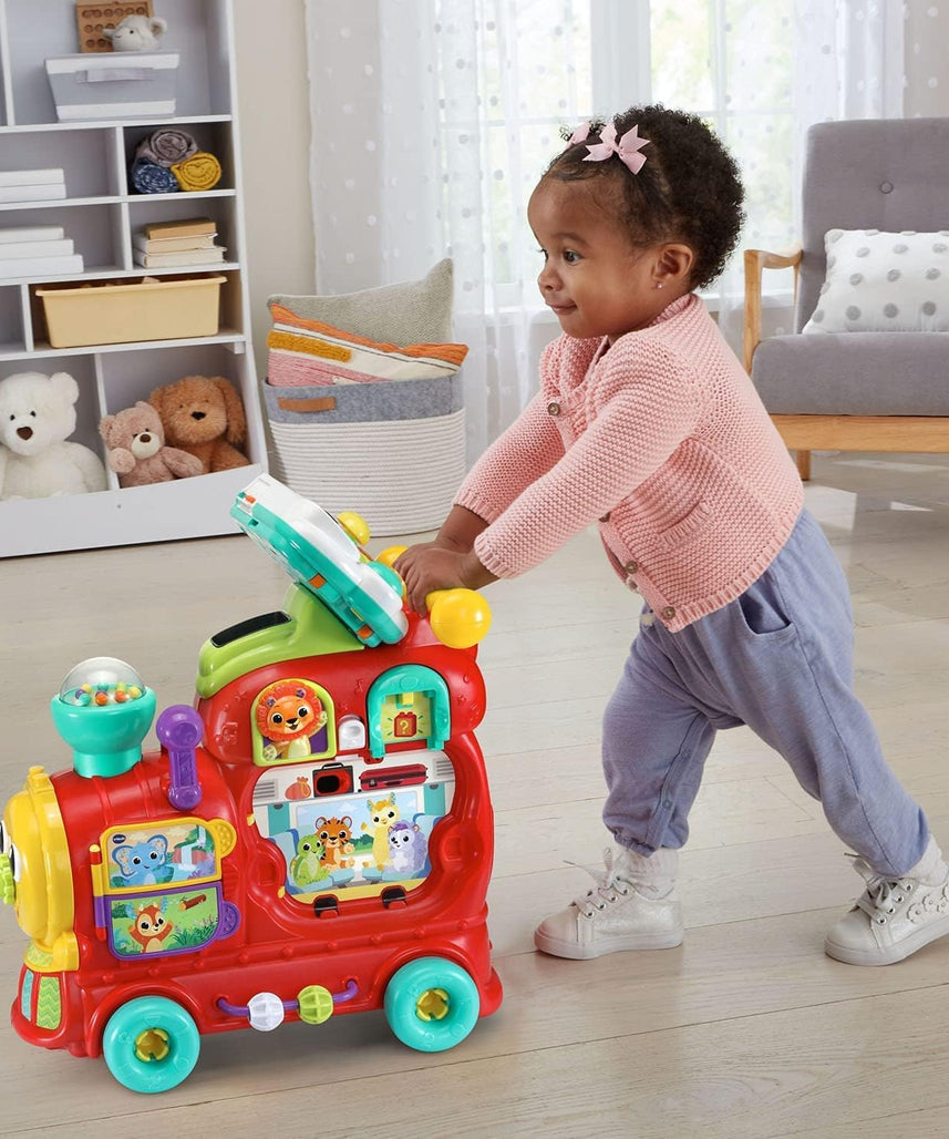 VTech Baby 4 in 1 Alphabet Letter Learning Train Educational Activity Walker Ride-On Pull Cart Multicolour 12–36 Months