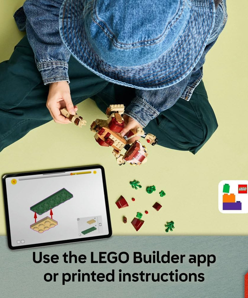 LEGO Jurassic World Baby Dinosaur Dolores Aquilops Play Display Toy Dinosaur Figure incl Plant with Flowers Gift for 7+ Year Old Boys Girls Rebirth Movie Fans 76970