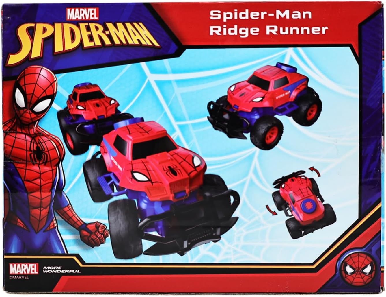 Marvel Spider-Man Ridge Runner R/C Remote Control Car, 2.4 GHz Full Function Toy for Ages 3+